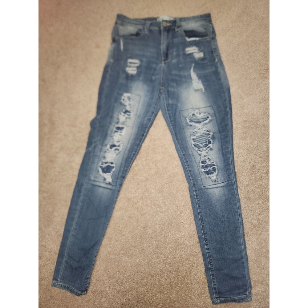 Mudd Size 7 High Rise Jegging Distressed Skinny Jeans